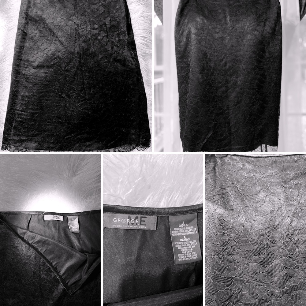 BEAUTIFUL CLASSY BLK. LACE BY “George ME” SKIRT